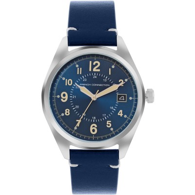 часовник,часовници,аксесоари,на,разпродажба,french,connection,connection,mega,round,analog,watch,for,men,blue
