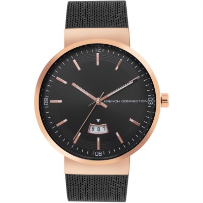 часовник,часовници,аксесоари,на,разпродажба,french,connection,connection,jake,round,analog,watch,for,men,black