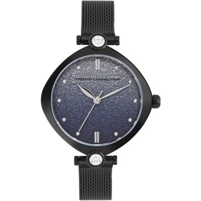 часовник,часовници,аксесоари,на,разпродажба,french,connection,connection,sheen,shimmer,round,analog,watch,with,mesh,strap,for,women,blue