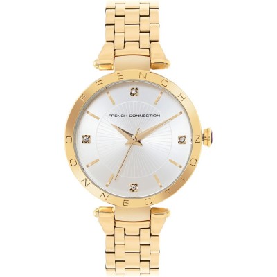 часовник,часовници,аксесоари,на,разпродажба,french,connection,connection,tinsel,round,analog,watch,with,metal,strap,for,women,silver