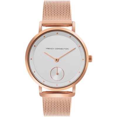 часовник,часовници,аксесоари,на,разпродажба,french,connection,connection,women,stainless,steel,bracelet,style,straps,analogue,watch,white