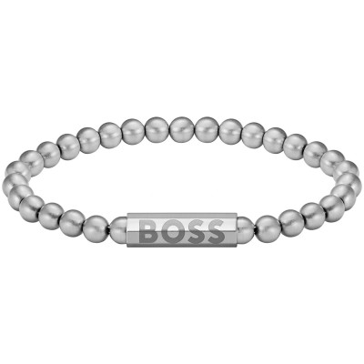 аксесоари,на,разпродажба,boss,men's,sphere,metal,bracelet,stainless,steel,magnetic,closure,silver