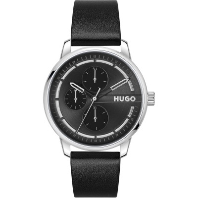 мъжки,часовник,часовници,hugo,hugo,stamp,44mm,multifunction,watch,mens,black