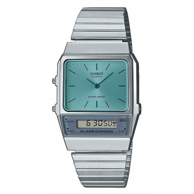 часовник,часовници,casio,neo,vintage,quartz,stainless,steel,digital,watch,silver,blue