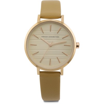 часовник,часовници,аксесоари,на,разпродажба,french,connection,connection,tan,round,analog,watch,for,women,beige