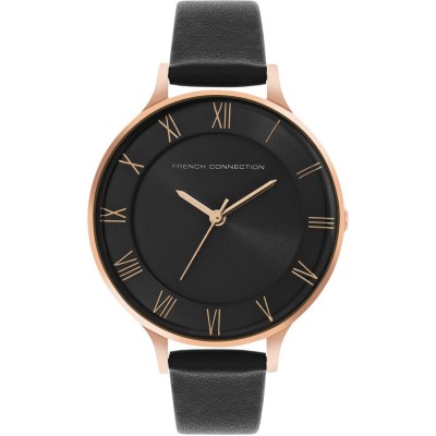 часовник,часовници,аксесоари,на,разпродажба,french,connection,connection,amour,black,round,analog,watch,for,women,black