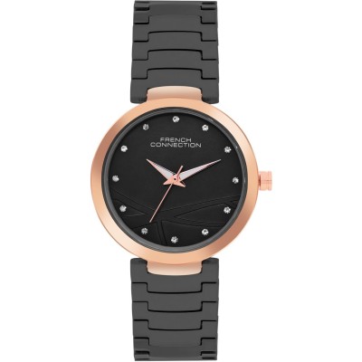 дамски,часовник,часовници,аксесоари,на,разпродажба,french,connection,connection,sunlit,black,round,dial,womens,analogue,watch,black