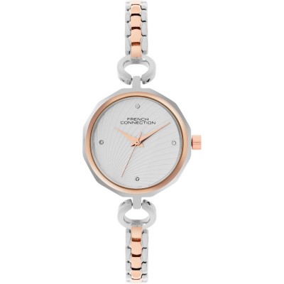 дамски,часовник,часовници,аксесоари,на,разпродажба,french,connection,connection,soleil,silver,round,dial,womens,analogue,watch,silver