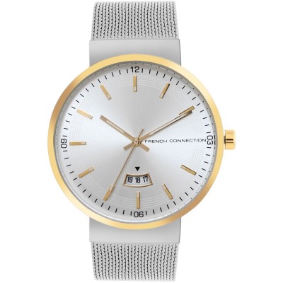 часовник,часовници,аксесоари,на,разпродажба,french,connection,connection,jake,silver,round,analog,watch,steel,strap,for,men,silver
