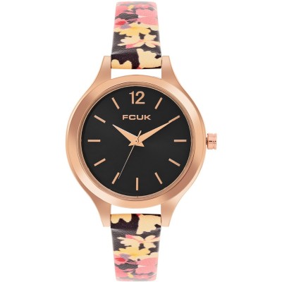 дамски,часовник,часовници,аксесоари,на,разпродажба,fcuk,floral,printed,strap,womens,watch,black