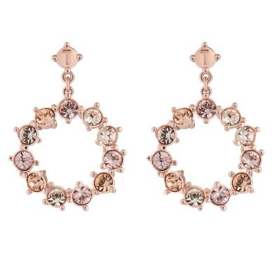 аксесоари,на,разпродажба,ted,baker,statement,crystal,hoop,drop,earrings,rose,gold,pink,crystal
