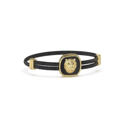 бижутерия,guess,men's,lion,king,cuff,bracelets,black