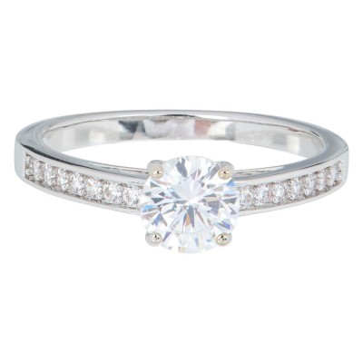аксесоари,на,разпродажба,swarovski,swarovski,attract,round,ring,white,rhodium,plated,silver,crystal