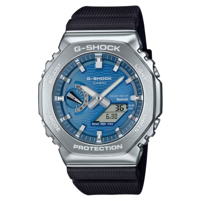 часовник,часовници,аксесоари,на,разпродажба,g,shock,men's,bluetooth,solar,stainless,steel,digital,watch,blue,black