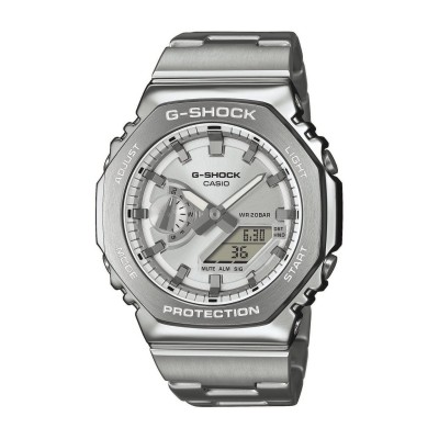 часовник,часовници,аксесоари,на,разпродажба,g,shock,steel,edition,octagonal,stainless,steel,water,resistant,digital,watch,silver