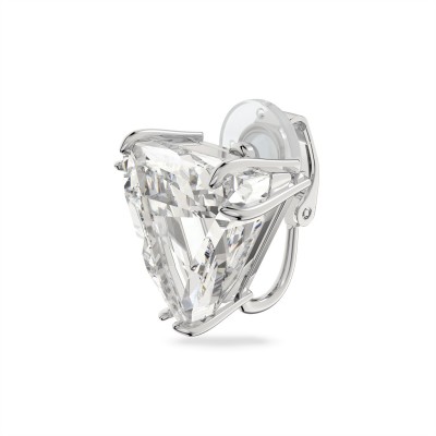 аксесоари,на,разпродажба,swarovski,mesmera,clip,earring,single,triangle,cut,white,rhodium,plated,crystal,rhodium