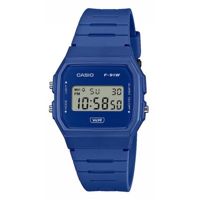 часовник,часовници,casio,f,91wb,watch,blue