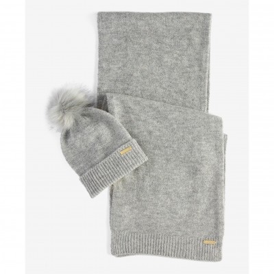 шал,всички,шапки,barbour,international,sparkle,beanie,scarf,gift,set,grey,marl