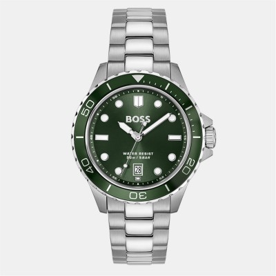 часовник,часовници,boss,gents,boss,troper,sport,bracelet,watch,silver