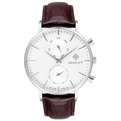 часовник,часовници,gant,stainless,steel,analogue,quartz,watch,silver,white