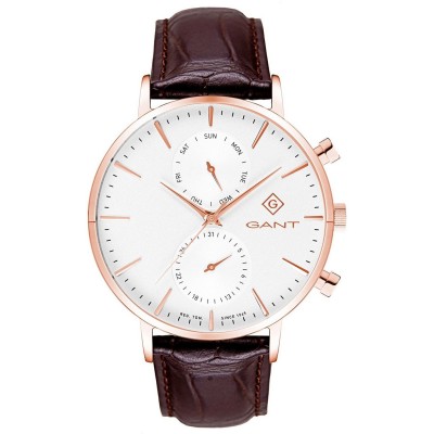 часовник,часовници,gant,stainless,steel,analogue,quartz,watch,gold,white