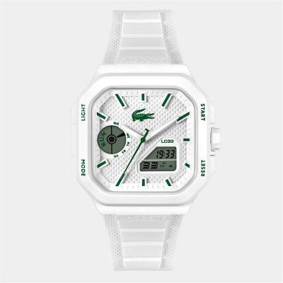 часовник,часовници,lacoste,lacoste,mens,lc33,silicone,analog,digital,watch,white