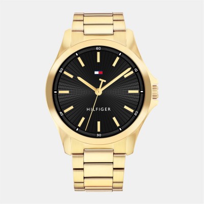 часовник,бижутерия,часовници,tommy,hilfiger,tommy,hilfiger,mens,gold,plated,bracelet,watch,gold,gold