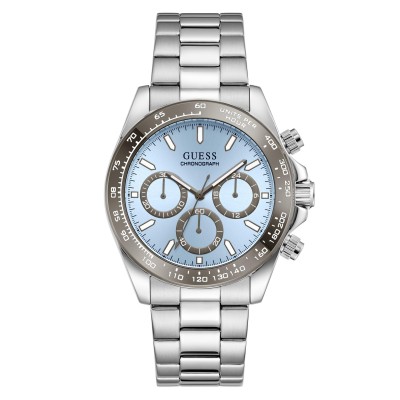 guess,men,s,arthur,quartz,analogue,watch,ice,blue,silver