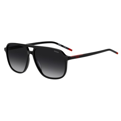 hugo,men,s,square,aviator,sunglasses,black