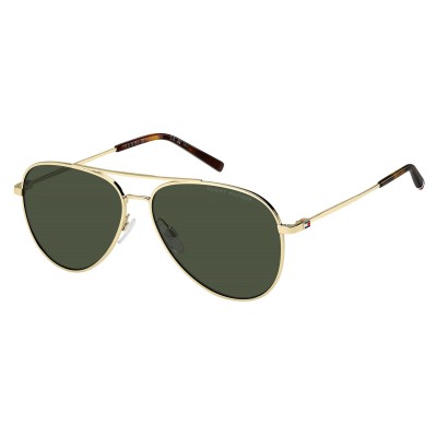 tommy,hilfiger,men,s,pilot,aviator,sunglasses,gold