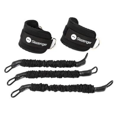 спорт,в,училище,аеробика,гребни,тренажори,ластици,slazenger,ankle,resistance,bands,set,black