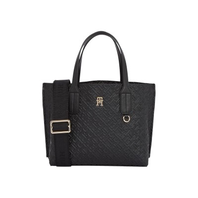 всички,чанти,tommy,hilfiger,monogram,small,tote,bag,mono,black