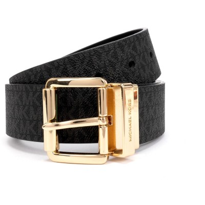 аксесоари,на,разпродажба,michael,michael,kors,women's,signature,reversible,leather,belt,blkgld