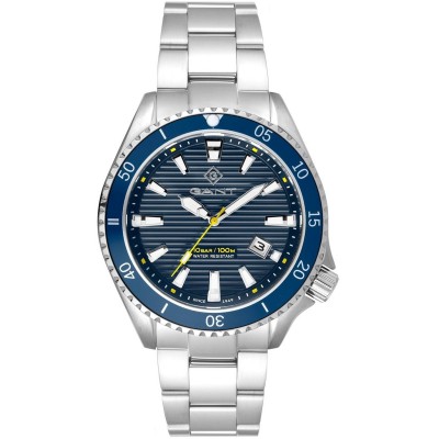 часовник,бижутерия,часовници,gant,waterville,blue,blue,metal,watch,analogue,watch,silver,blue
