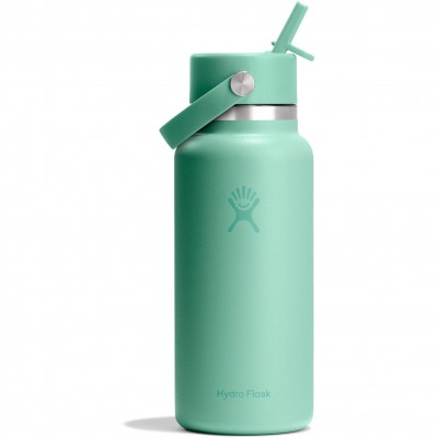 бутилки,за,вода,къмпинг,туризъм,hydro,flask,wide,mouth,water,bottle,946,ml,32,oz,with,flex,straw,cap,mermaid,green