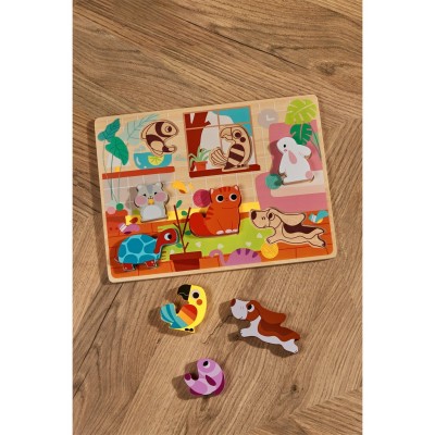 подаръци,и,играчки,игри,и,технологии,всички,игри,и,играчки,tooky,toys,wooden,chunky,pets,puzzle,multi