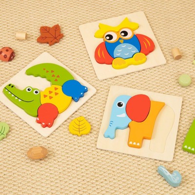 tooky,toy,wooden,3,piece,animal,puzzle,multi