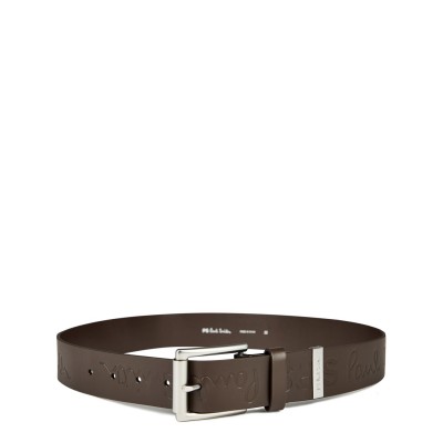 колан,колани,аксесоари,на,разпродажба,ps,paul,smith,embossed,leather,belt,brown,66