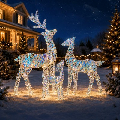 the,spirit,of,christmas,holographic,reindeer,family,gold,holo