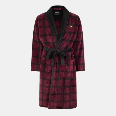 аксесоари,за,баня,lyle,and,scott,print,bathrobe,wine,pct