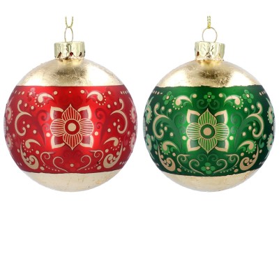 аксесоари,на,разпродажба,gisela,graham,gisela,glass,bauble,99,red,green
