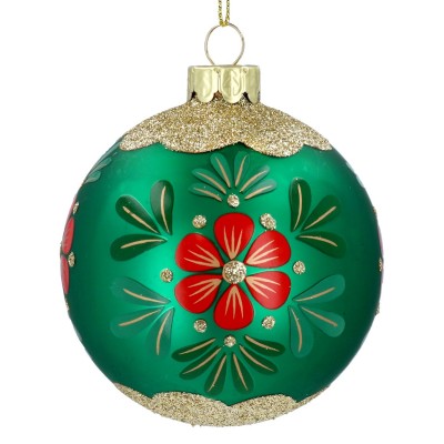 аксесоари,на,разпродажба,gisela,graham,gisela,glass,bauble,99,green,floral