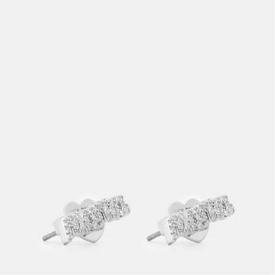 бижутерия,kate,spade,women's,geometric,metallic,stud,earrings,clear,silver