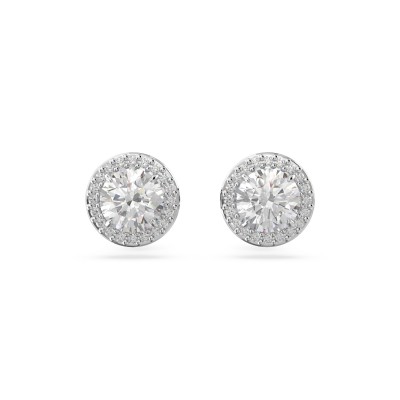 бижутерия,swarovski,una,angelic,stud,earrings,round,cut,pav,white,rhodium,plated,silver,crystal