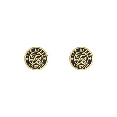 бижутерия,коледни,джунджурии,аксесоари,на,разпродажба,ted,baker,monlia,monogram,button,stud,earrings,gold,black