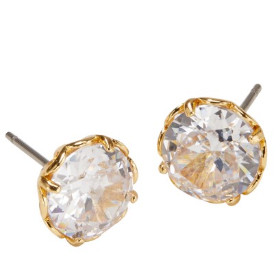 бижутерия,kate,spade,that,sparkle,round,stud,earrings,clear,gold