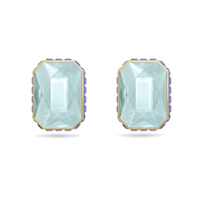 аксесоари,на,разпродажба,swarovski,chroma,stud,earrings,octagon,cut,multicolored,gold,tone,plated,cryl115s,gos