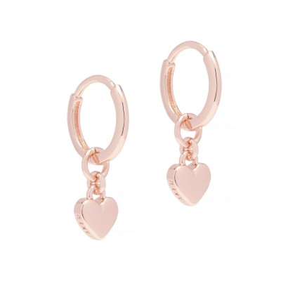 бижутерия,всички,коледни,подаръци,аксесоари,на,разпродажба,ted,baker,tiny,heart,huggie,earrings,rose,gold