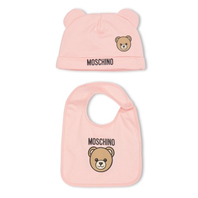 аксесоари,на,разпродажба,moschino,kids,hat,and,bib,set,baby,bib,sug,rose,50209