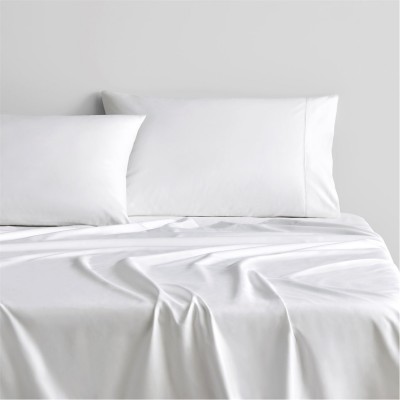 sheridan,1000tc,cotton,sateen,flat,sheet,snow
